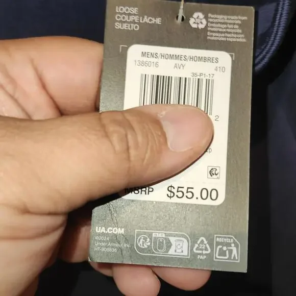 NWT Mens Under Armour Rival Fleece 1/4 Zip Pullover Front Pocket Sz 3XL NAVY - Picture 8 of 14